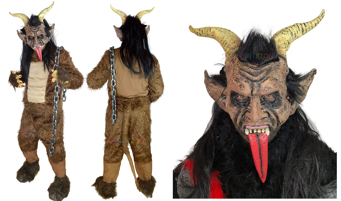 kostym a maska krampus